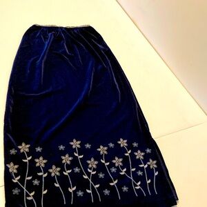 Girls Holiday Velour Skirt